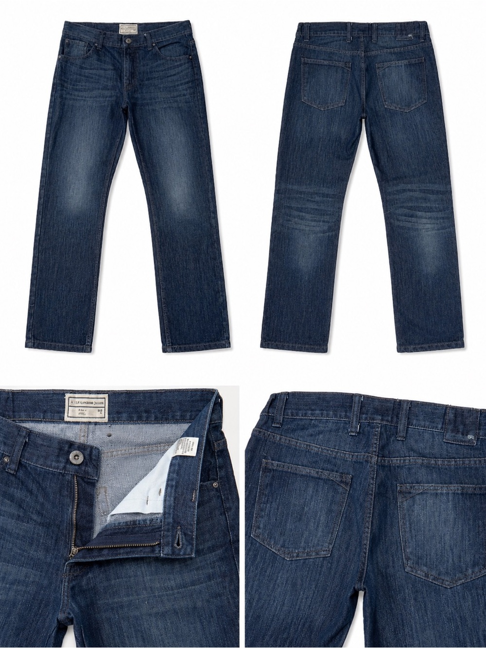 Source Unknown Men's Indigo Straight Jeans